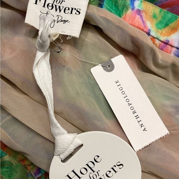 Anthropologie Hope For Flowers Asymmetrical Slim Floral Multicolor Skirt XL‎ - Picture 13 of 16